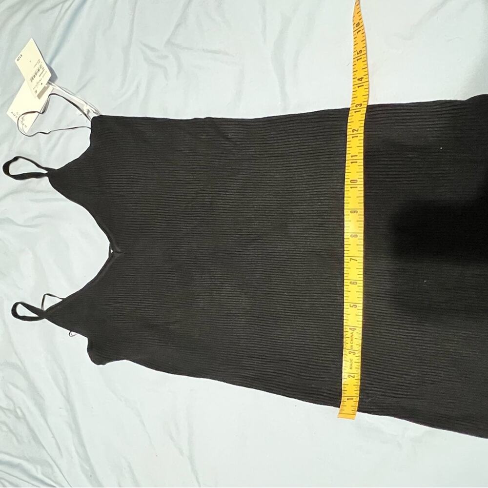 NWT Good American Rib Midi Tank Dress Black size 0 XS - Picture 9 of 10